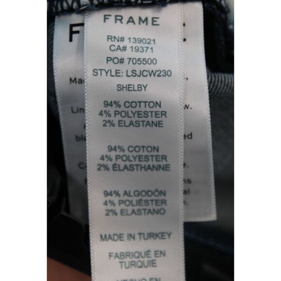 Frame Denim Jeans Womens 24 Blue Raw Hem Le Skinny Jeanne Distressed Ladies - Picture 8 of 8